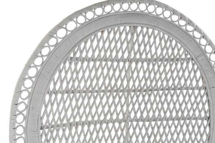 POLTRONA TRONO RATTAN BIANCO