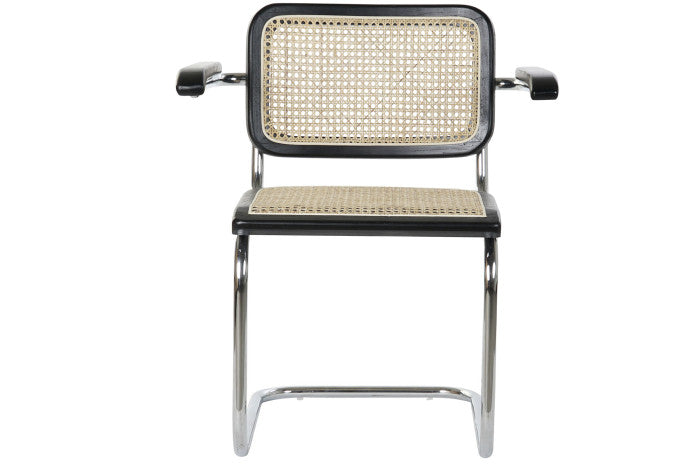 SEDIA OLMO RATTAN GRIGLIA NERO