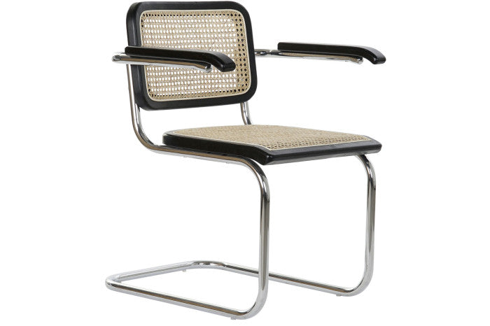SEDIA OLMO RATTAN GRIGLIA NERO