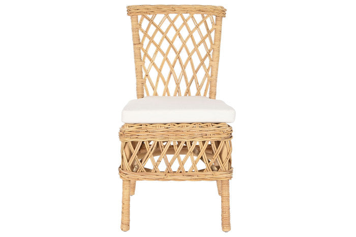SEDIA RATTAN CON CUSCINO NATURALE