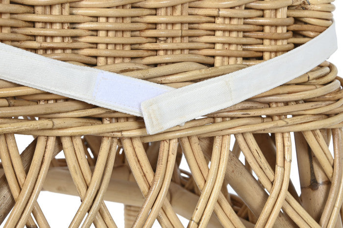 SEDIA RATTAN CON CUSCINO NATURALE