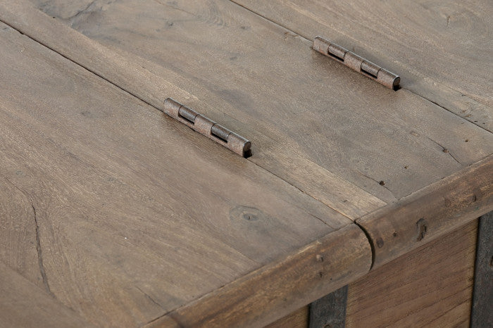 TAVOLINO TEAK CON CONTENITORE