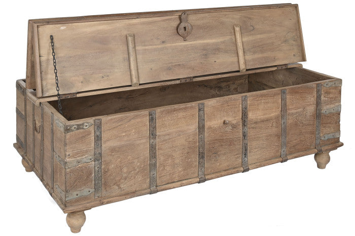 TAVOLINO TEAK CON CONTENITORE