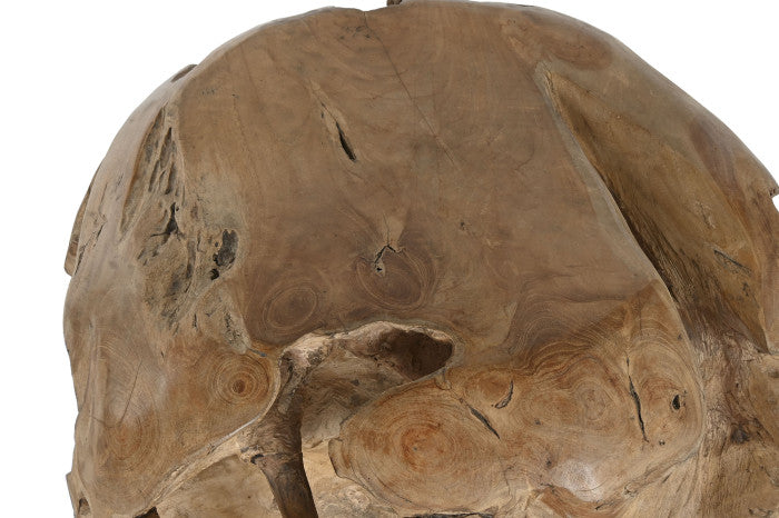 TAVOLINO TEAK INTAGLIATO TONDO