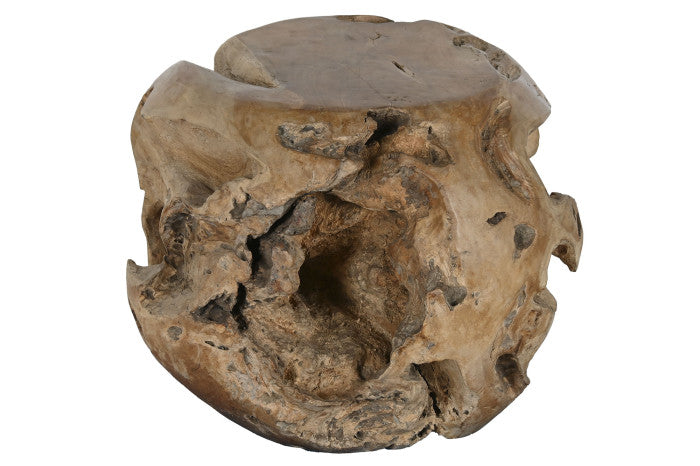 TAVOLINO TEAK INTAGLIATO TONDO