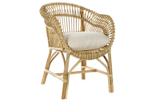 SEDIA RATTAN COTONE CON CUSCINO