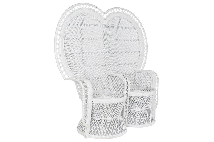 POLTRONA RATTAN 2 PIAZZE BIANCO