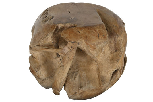 TAVOLINO TEAK INTAGLIATO TONDO
