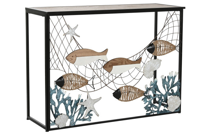 CONSOLE METALLO PESCI