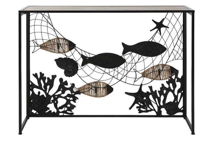 CONSOLE METALLO PESCI